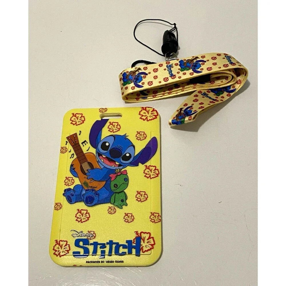 Disney Stitch Lilo & Stitch Lanyard with ID/Badge Holder and Keychain
